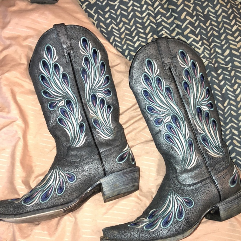 Black boots gently worn